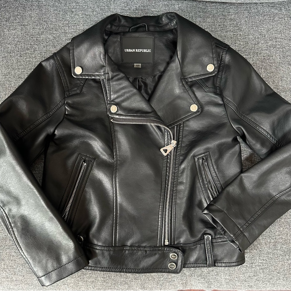 Urban Republic Girl’s Biker Jacket Faux Leather
